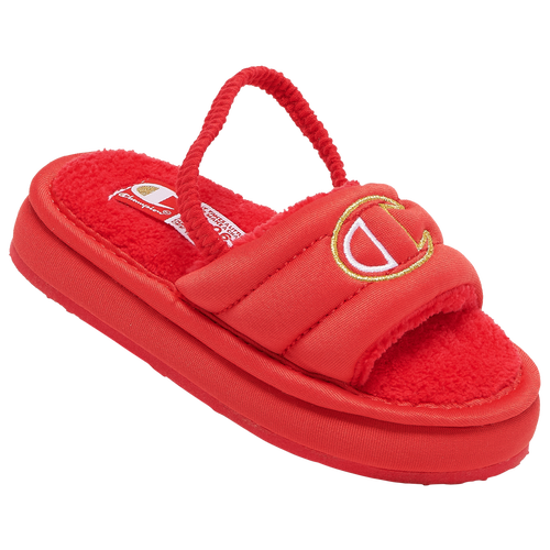 

Champion Girls Champion Plush Slides - Girls' Toddler Shoes Scarlet/White/Gold Size 05.0