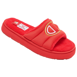 Girls' Grade School - Champion Plush Slides - Scarlet/White/Gold