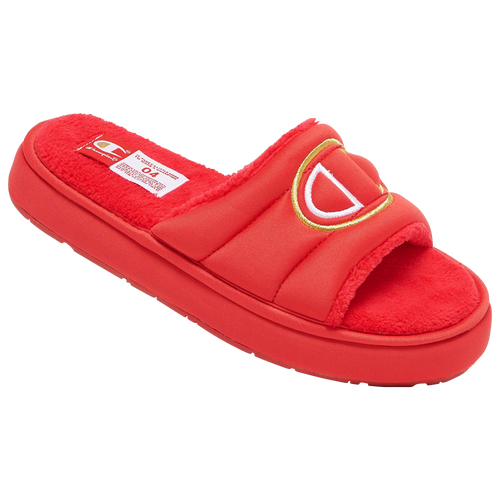 

Champion Girls Champion Plush Slides - Girls' Grade School Shoes Scarlet/White/Gold Size 05.0