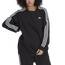 adidas Essentials 3-Stripe Plus Fleece Sweatshirt - Women's Black/White