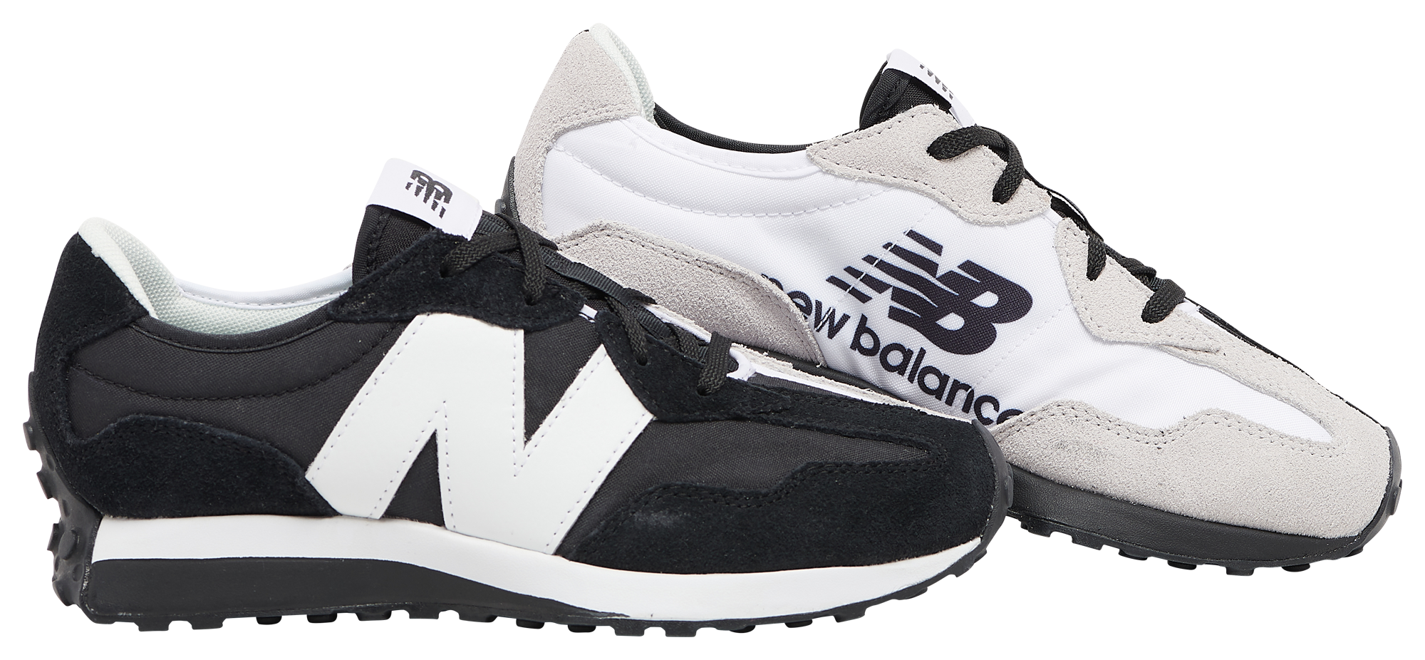 black and white new balance 327