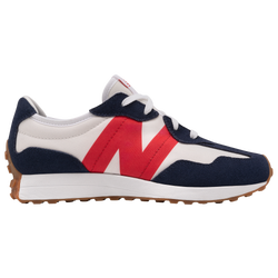 Boys' Grade School - New Balance 327 - White/Grey/Navy