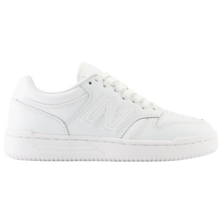 Boys' Grade School - New Balance 480 - White/White