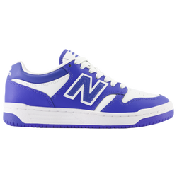 Boys' Grade School - New Balance 480 - White/Marine Blue