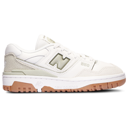 Boys' Grade School - New Balance 550 - White/Olive/Grey