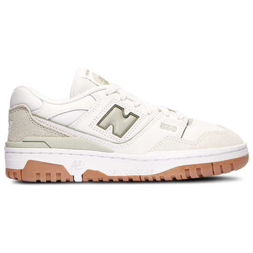 

Boys New Balance New Balance 550 - Boys' Grade School Basketball Shoe White/Olive/Grey Size 06.5