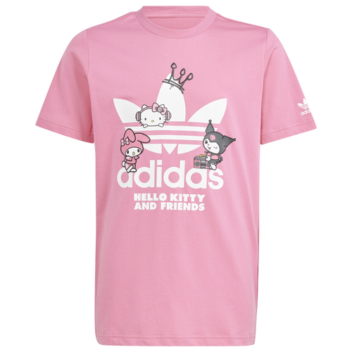 

Girls adidas Originals adidas Originals Hello Kitty T-Shirt - Girls' Grade School Pink/White Size XL