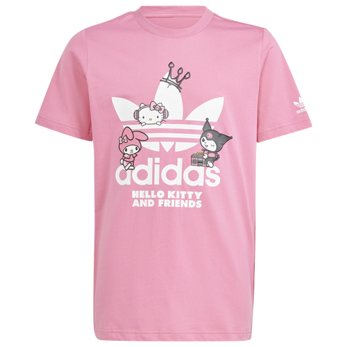 

Girls adidas Originals adidas Originals Hello Kitty T-Shirt - Girls' Grade School Pink/White Size L