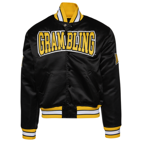 

Campus Remix Mens Campus Remix Grambling State University Satin Jacket - Mens Black/Yellow Size M