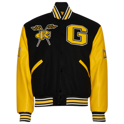 

Campus Remix Mens Campus Remix Grambling State University Varsity Jacket - Mens Black/Yellow Size M