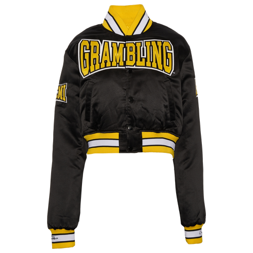 WOMENS - Campus Remix Grambling State University Satin Jacket - Yellow/Black