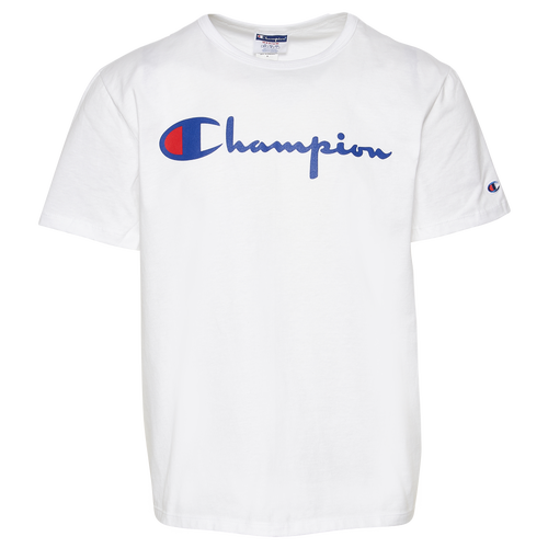 

Champion Mens Champion Script 22 Short Sleeve T-Shirt - Mens White/Blue Size XL