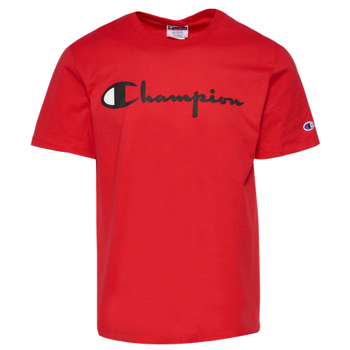 

Champion Mens Champion Script 22 Short Sleeve T-Shirt - Mens Red/Black Size S