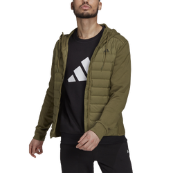 Men's - adidas Varilite Hybrid Jacket - Olive/Olive