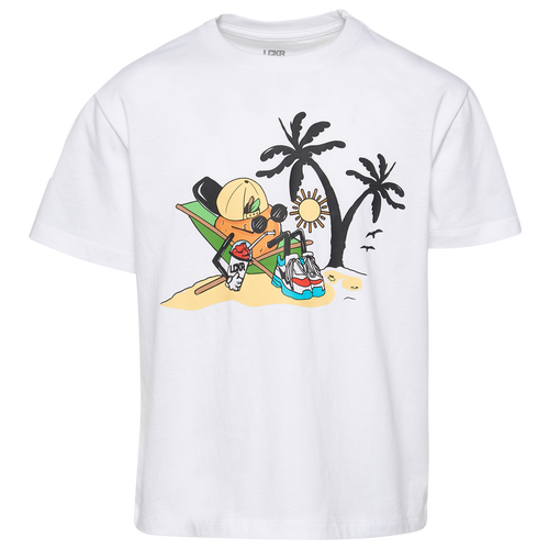 

Boys LCKR LCKR Kid T-Shirt - Boys' Grade School White/White Size XL