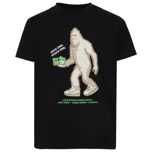 

Boys LCKR LCKR Sasquatch Graphic T-Shirt - Boys' Grade School Black Size XL