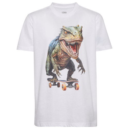 

Boys LCKR LCKR Skatin Raptor Graphic T-Shirt - Boys' Grade School White Size M