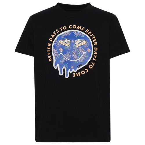 Lckr Boys   Better Days To Come Graphic T-shirt In Blue/black Paisley