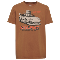 Boys' Grade School - LCKR Striper Racer Graphic T-Shirt - Toasted Coconut/Brown