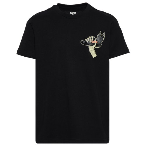 Lckr Boys   Skele-fly Graphic T-shirt In Black