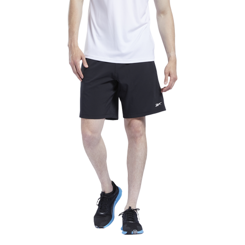 Shop Reebok Mens  Workout Woven Shorts In Black
