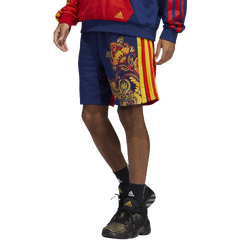 Men's - adidas Don Bel Air Shorts - Blue/Red