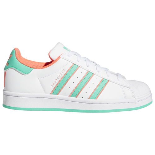 

Boys adidas Originals adidas Originals Superstar - Boys' Grade School Shoe White/Green Size 04.0