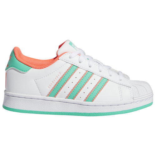 

adidas Originals Boys adidas Originals Superstar - Boys' Preschool Basketball Shoes Ftwr White/Green Size 3.0