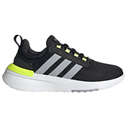 Boys' Grade School - adidas Racer TR21 - Black/Halo Silver/Solar Yellow