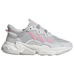 Girls' Grade School - adidas Originals Ozweego Casual Sneakers - Grey/White/Pink