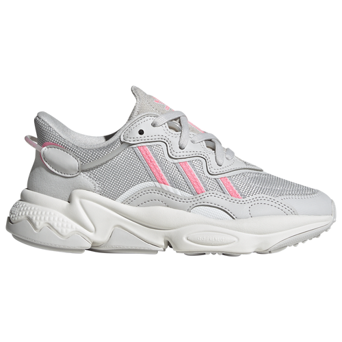 

adidas Originals Girls adidas Originals Ozweego - Girls' Grade School Running Shoes Grey/White/Pink Size 6.5