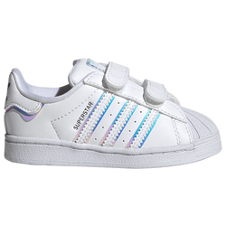 Girls' Toddler - adidas Originals Superstar Casual Sneakers - White/White/Multi