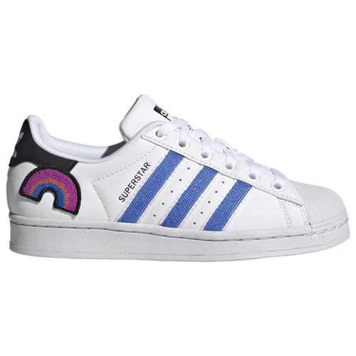 

adidas Originals Boys adidas Originals Superstar - Boys' Grade School Basketball Shoes White/Pulse Blue/Pantone Size 05.0