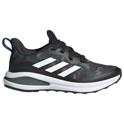 Boys' Grade School - adidas Fortarun - Black/White/Green Oxide
