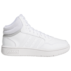 Boys' Grade School - adidas Hoops Mid 3.0 - Cloud White/Grey Two