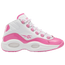 Reebok Question Mid - Girls' Grade School Pink/White