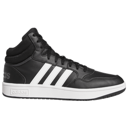 Men's - adidas Hoops 3.0 Mid - Black/White/Gray