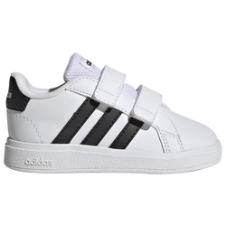 Boys' Toddler - adidas Grand Court Lifestyle Hook and Loop Tennis Shoes - Ftwr White/Core Black/Core Black
