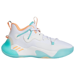 Boys' Grade School - adidas Harden Stepback 3 - White/Orange