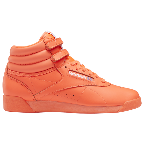 Shop Reebok Womens  Freestyle Hi In Orange/orange/white