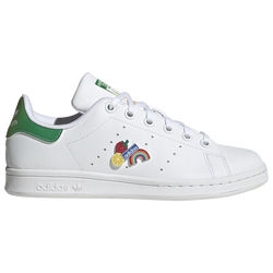 Girls' Grade School - adidas Stan Smith Positivity - White/Green/Multi