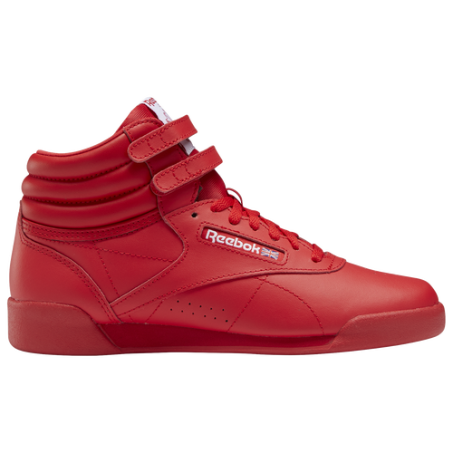 

Reebok Girls Reebok Freestyle High - Girls' Grade School Running Shoes Red/Red Size 05.5