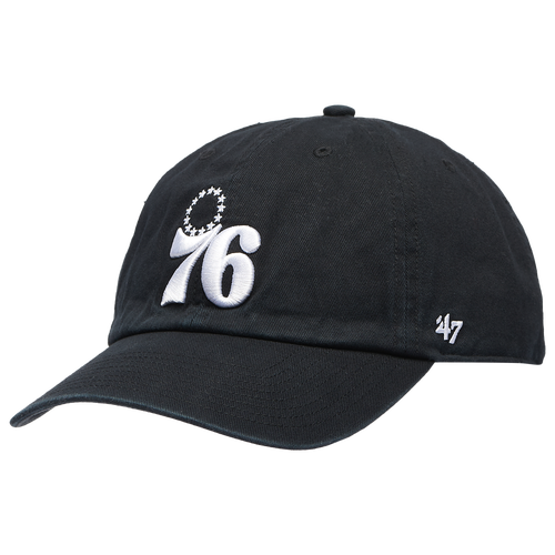 47 Brand Womens NBA Philadelphia 76ers Primary Clean Up - Adult - Black