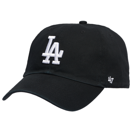 

47 Brand Mens 47 Brand Dodgers Clean Up Cap - Mens Black/White Size One Size