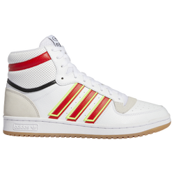 Men's - adidas Originals Top Ten Hi - White/Red/Yellow