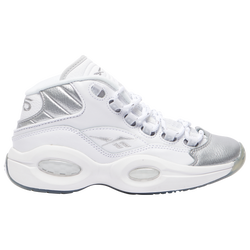 Boys' Grade School - Reebok Question Mid - White/Silver