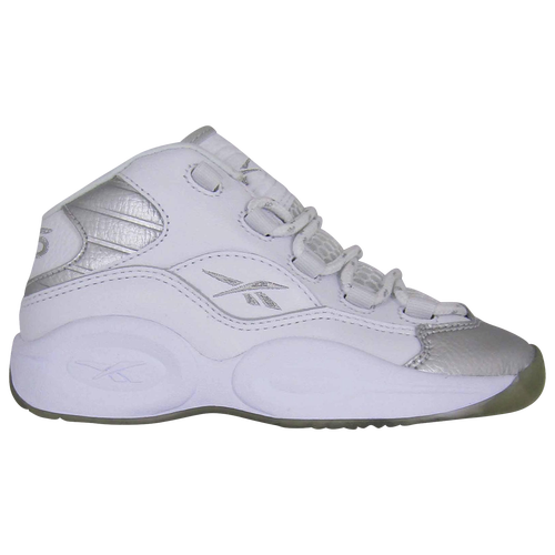 

Boys Preschool Reebok Reebok Question Mid - Boys' Preschool Shoe White/Silver Size 03.0