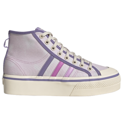 Women's - adidas Nizza Platform Mid - Almost Pink/Pulse Lilac/Wonder White