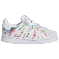 Kids’ adidas Originals Superstar Shoes White Blue Corduroy