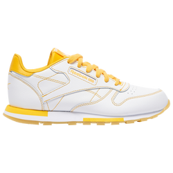 Boys' Grade School - Reebok Classic Leather - White/Yellow